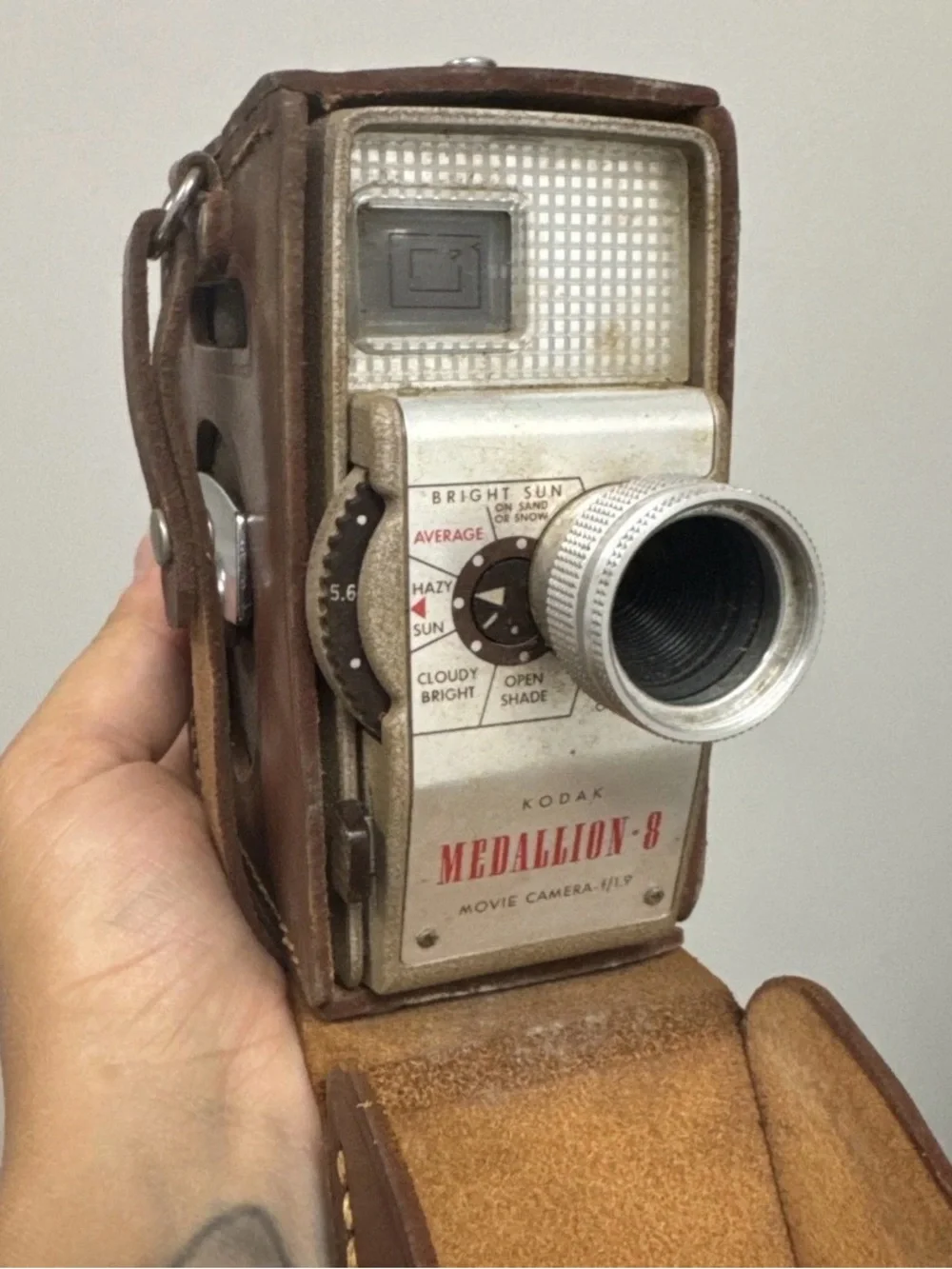 Kodak Medallion-8 Movie Camera f/1.9, 8mm With Leather Case